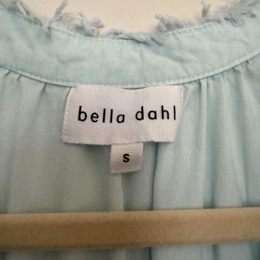Bella Dahl Sleeveless Frayed Edge Tencel Top Boho Chic Sky Wash - Small - Picture 3 of 5